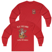 Red Alpha Tau Omega Graphic Long Sleeve | Play Your Odds | Alpha Tau Omega Fraternity Merchandise