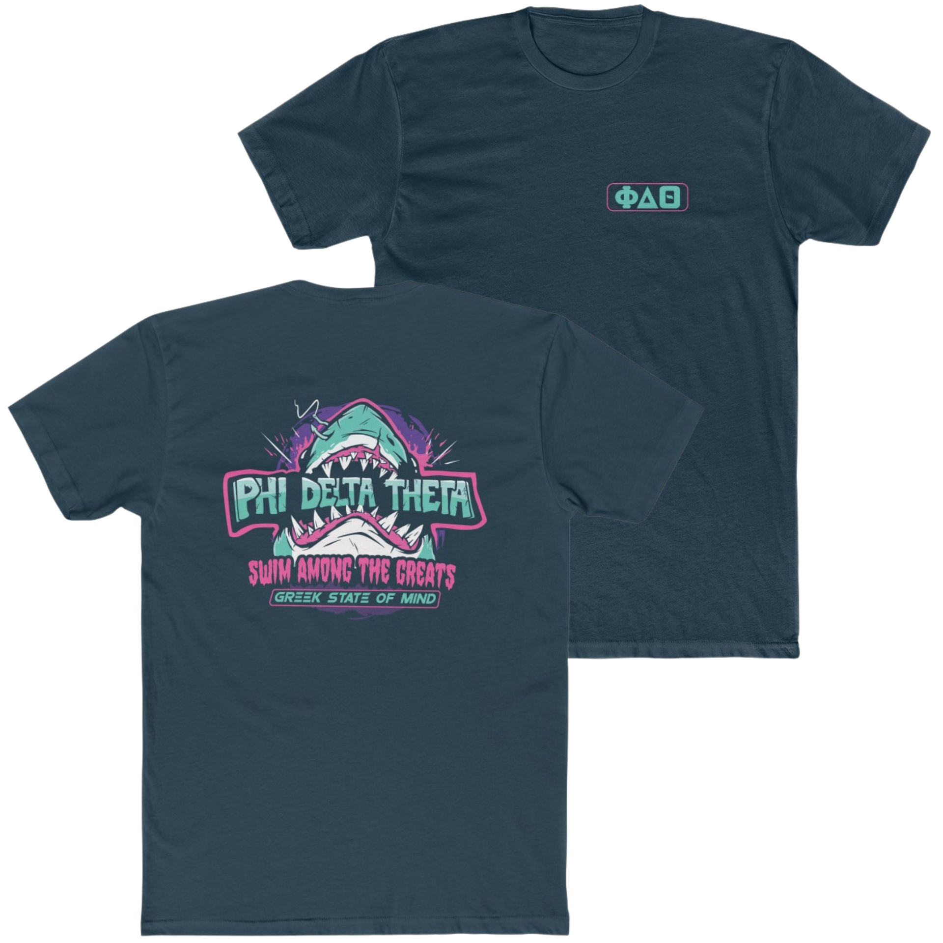 Navy Phi Delta Theta Graphic T-Shirt | The Deep End | phi delta theta fraternity greek apparel  