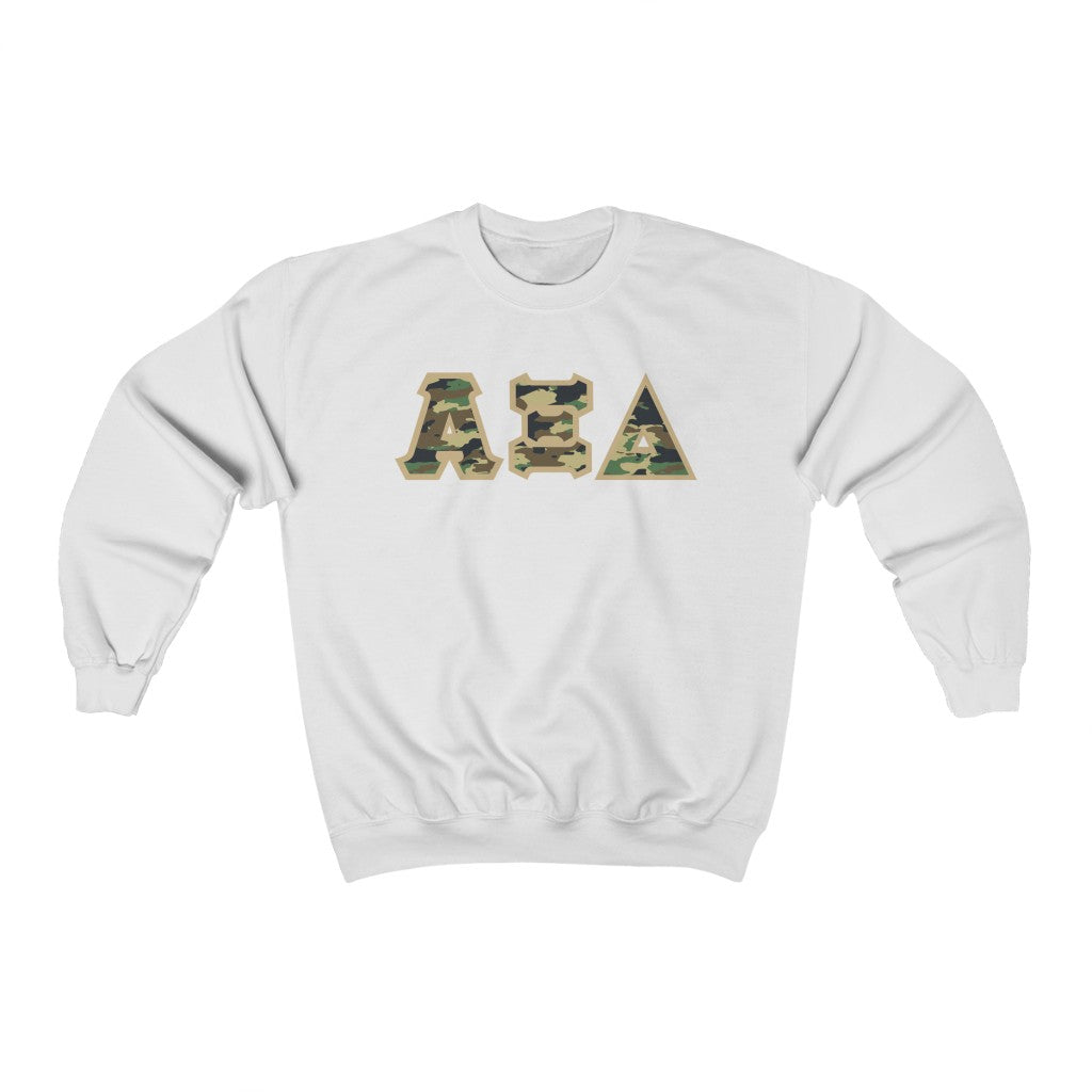 AXiD Printed Letters | Camouflage Crewneck