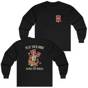 Black Alpha Tau Omega Graphic Long Sleeve | Play Your Odds | Alpha Tau Omega Fraternity Merchandise 