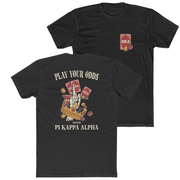black Pi Kappa Alpha Graphic T-Shirt | Play Your Odds | Pi kappa alpha fraternity shirt 