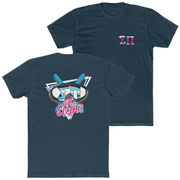 Navy Sigma Pi Graphic T-Shirt | Hit the Slopes | Sigma Pi Apparel and Merchandise
