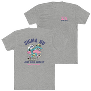 Grey Sigma Nu Graphic T-Shirt | Alligator Skater | Sigma Nu Clothing, Apparel and Merchandise