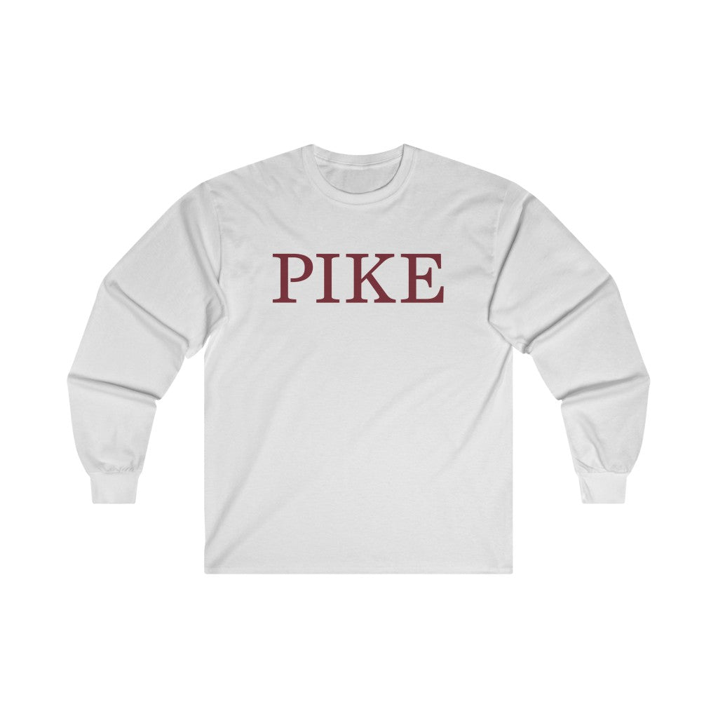 Pi Kappa Alpha Graphic Long Sleeve T-Shirt | Garnet PIKE Logo
