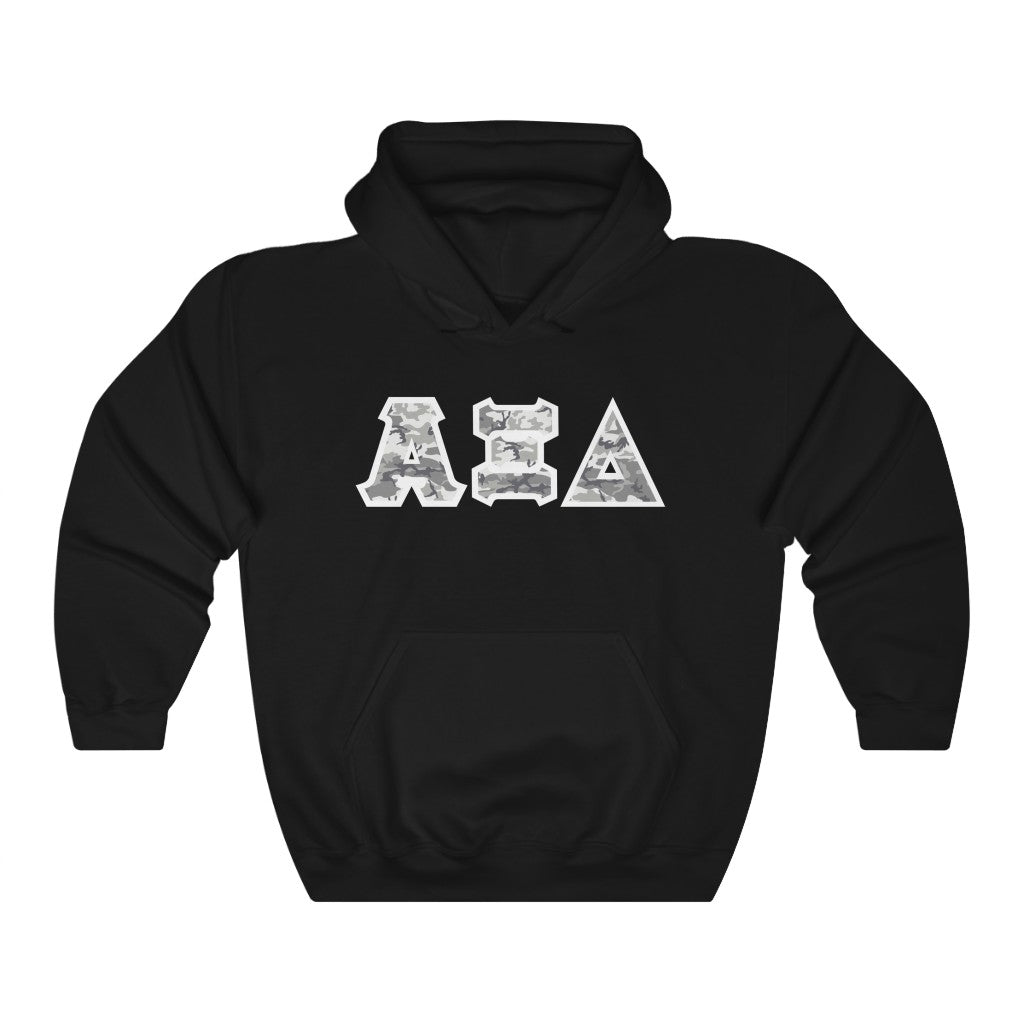 AXiD Printed Letters | Winter Camo Hoodie