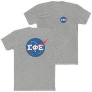 Grey Sigma Phi Epsilon Graphic T-Shirt | Nasa 2.0 | SigEp Clothing - Campus Apparel