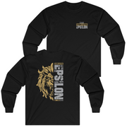 Black Sigma Alpha Epsilon Graphic Long Sleeve T-Shirt | Lion Hearted | Sigma Alpha Epsilon Clothing and Merchandise