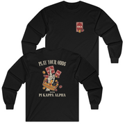 Black Pi Kappa Alpha Graphic Long Sleeve | Play Your Odds | Pi kappa alpha fraternity shirt