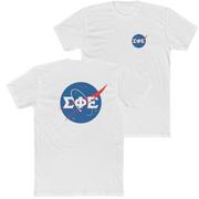 White Sigma Phi Epsilon Graphic T-Shirt | Nasa 2.0 | SigEp Clothing - Campus Apparel