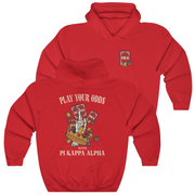 red Pi Kappa Alpha Graphic Hoodie | Play Your Odds | Pi kappa alpha fraternity shirt