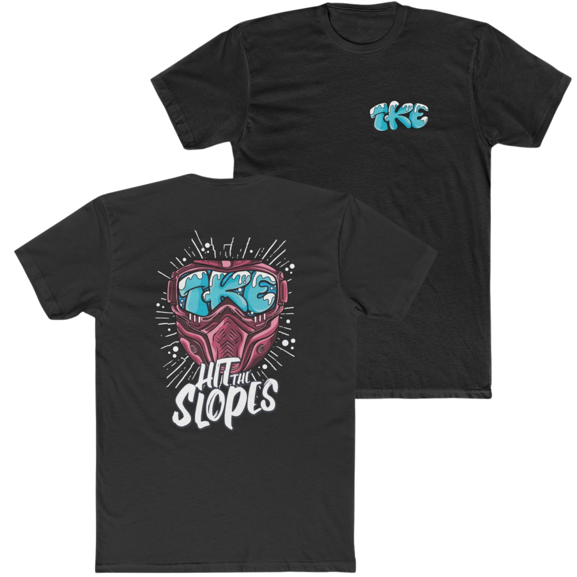 Black Tau Kappa Epsilon Graphic T-Shirt | Hit the Slopes | TKE Clothing and Merchandise 