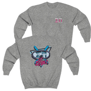Grey Sigma Pi Graphic Crewneck Sweatshirt | Hit the Slopes | Sigma Pi Apparel and Merchandise