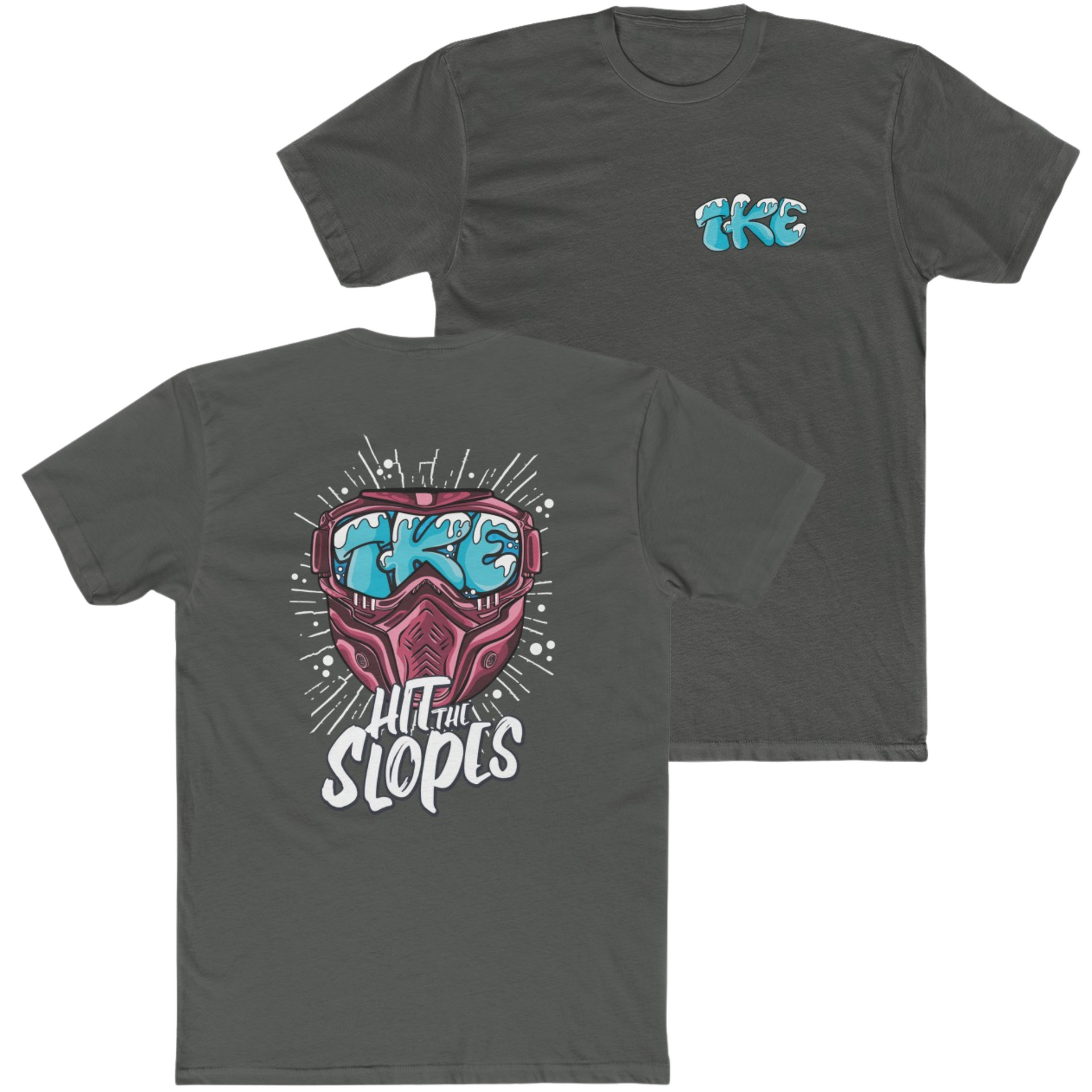 Grey Tau Kappa Epsilon Graphic T-Shirt | Hit the Slopes | TKE Clothing and Merchandise 