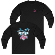 Black Sigma Pi Graphic Long Sleeve T-Shirt | Hit the Slopes | Sigma Pi Apparel and Merchandise 