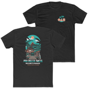 Black Phi Delta Theta Graphic T-Shirt | Welcome to Paradise | phi delta theta fraternity greek apparel 