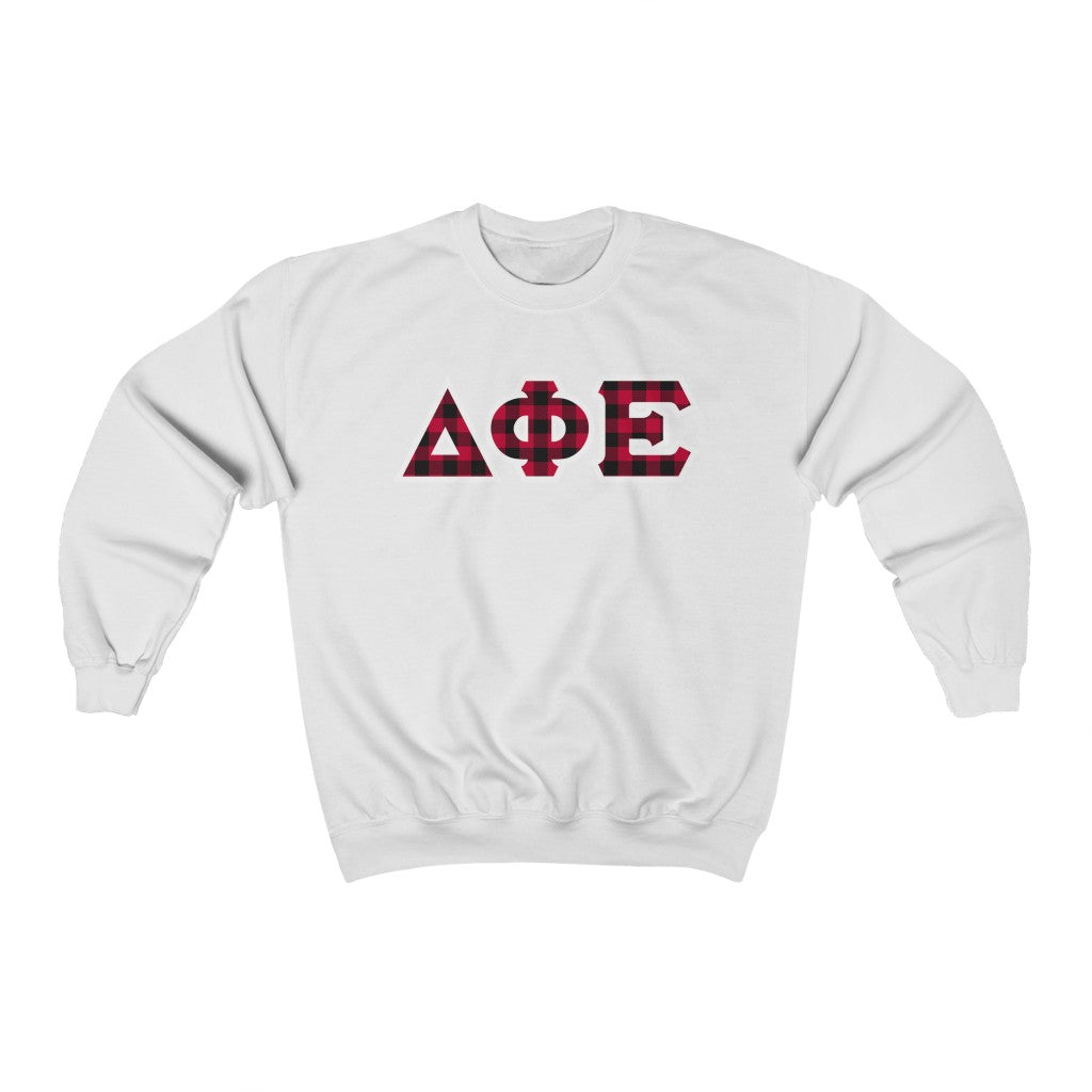 DPhiE Printed Letters | Buffalo Plaid Crewneck