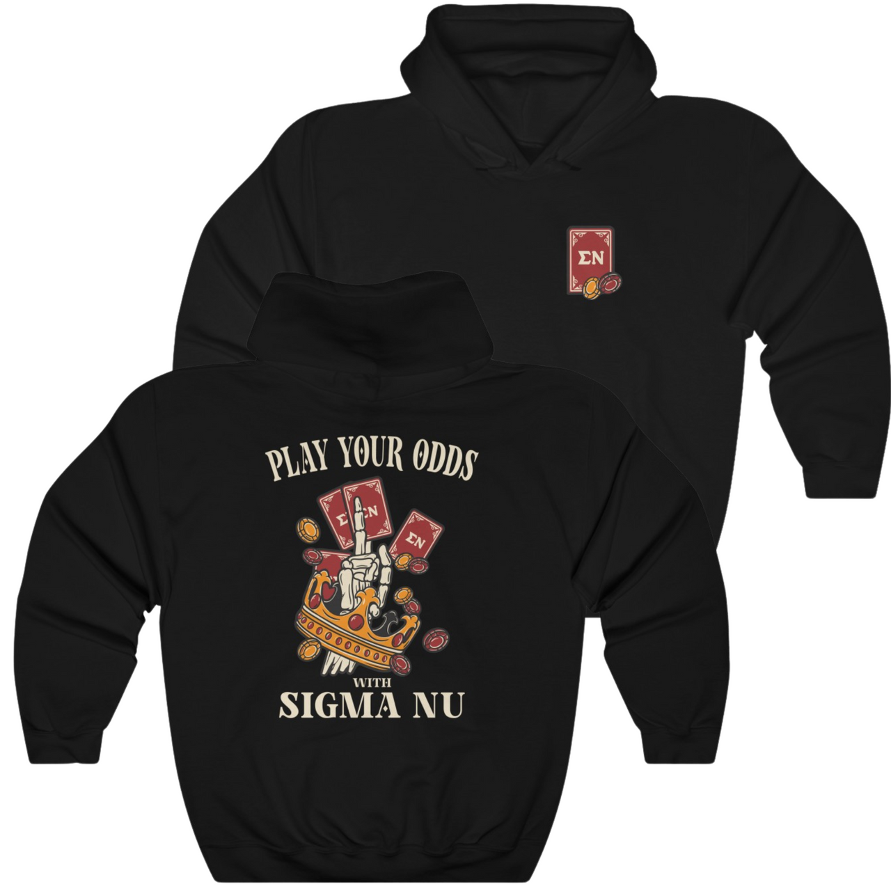 Sigma Nu Graphic Hoodie | Play Your Odds | Sigma Nu Clothing, Apparel and Merchandise