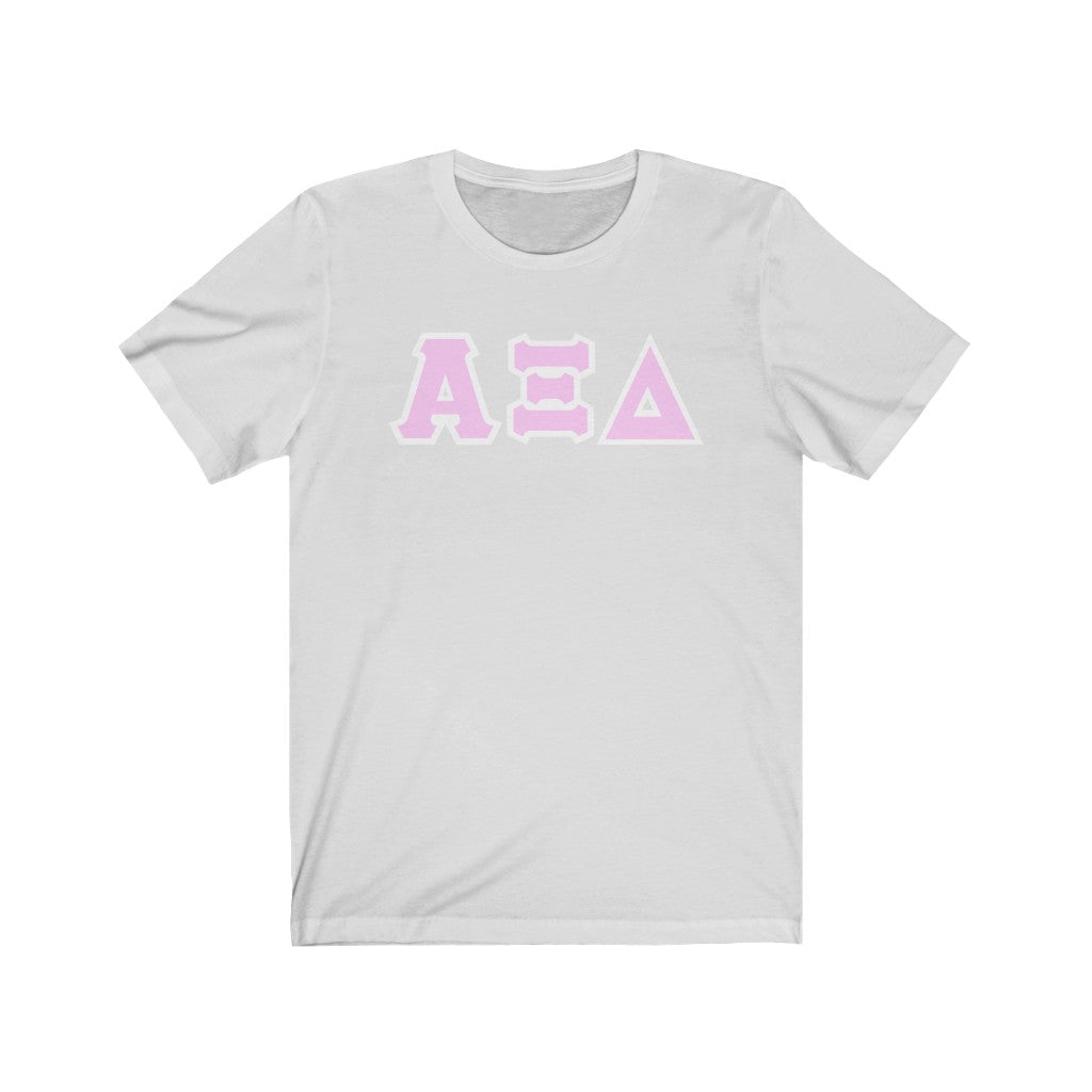 AXiD Print Letters | Light Pink with White Border T-Shirt
