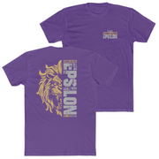 Purple Sigma Alpha Epsilon Graphic T-Shirt | Lion Hearted | Sigma Alpha Epsilon Clothing and Merchandise