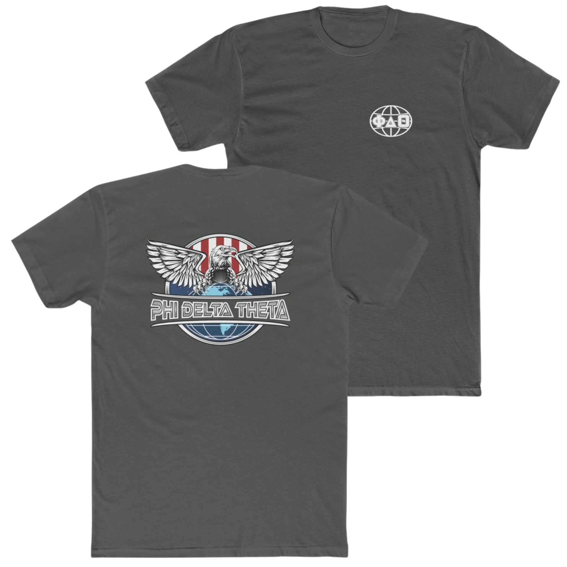 Grey Phi Delta Theta Graphic T-Shirt | The Fraternal Order | phi delta theta fraternity greek apparel