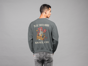 Grey Sigma Chi Graphic Crewneck Sweatshirt | Play Your Odds | Sigma Chi Fraternity Merch House
