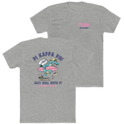 Grey Pi Kappa Phi Graphic T-Shirt | Alligator Skater | Pi kappa alpha fraternity shirt