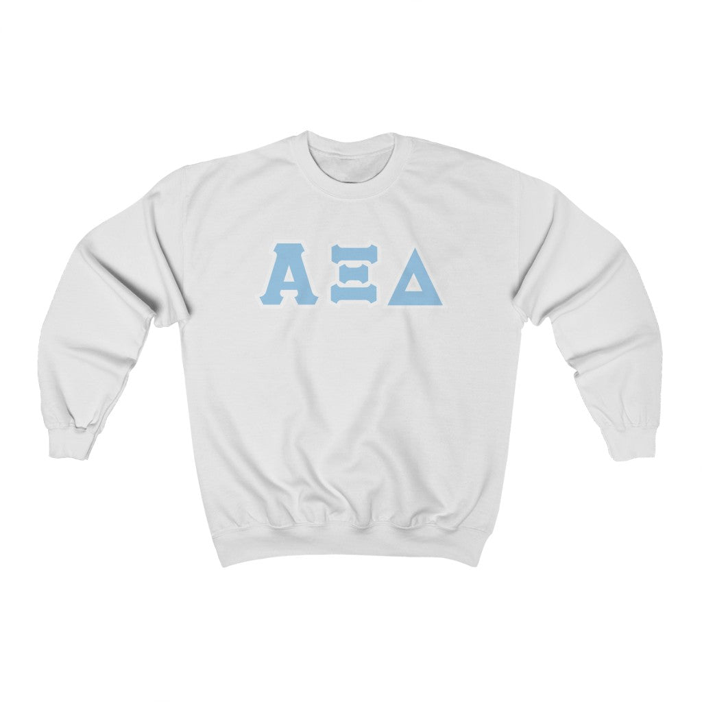 AXiD Print Letters | Griffin Blue & White Border Crewneck