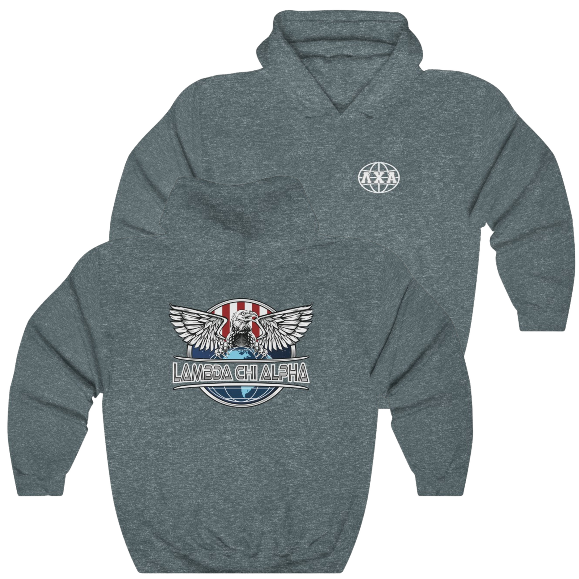Grey Lambda Chi Alpha Graphic Hoodie | The Fraternal Order | Lambda Chi Alpha Fraternity Shirt 