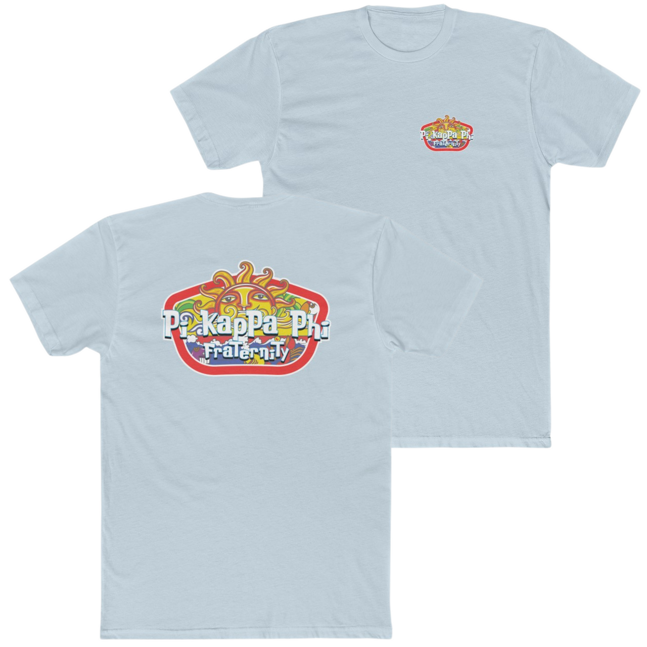 Light Blue Pi Kappa Phi Graphic T-Shirt | Summer Sol | Pi Kappa Phi Apparel and Merchandise