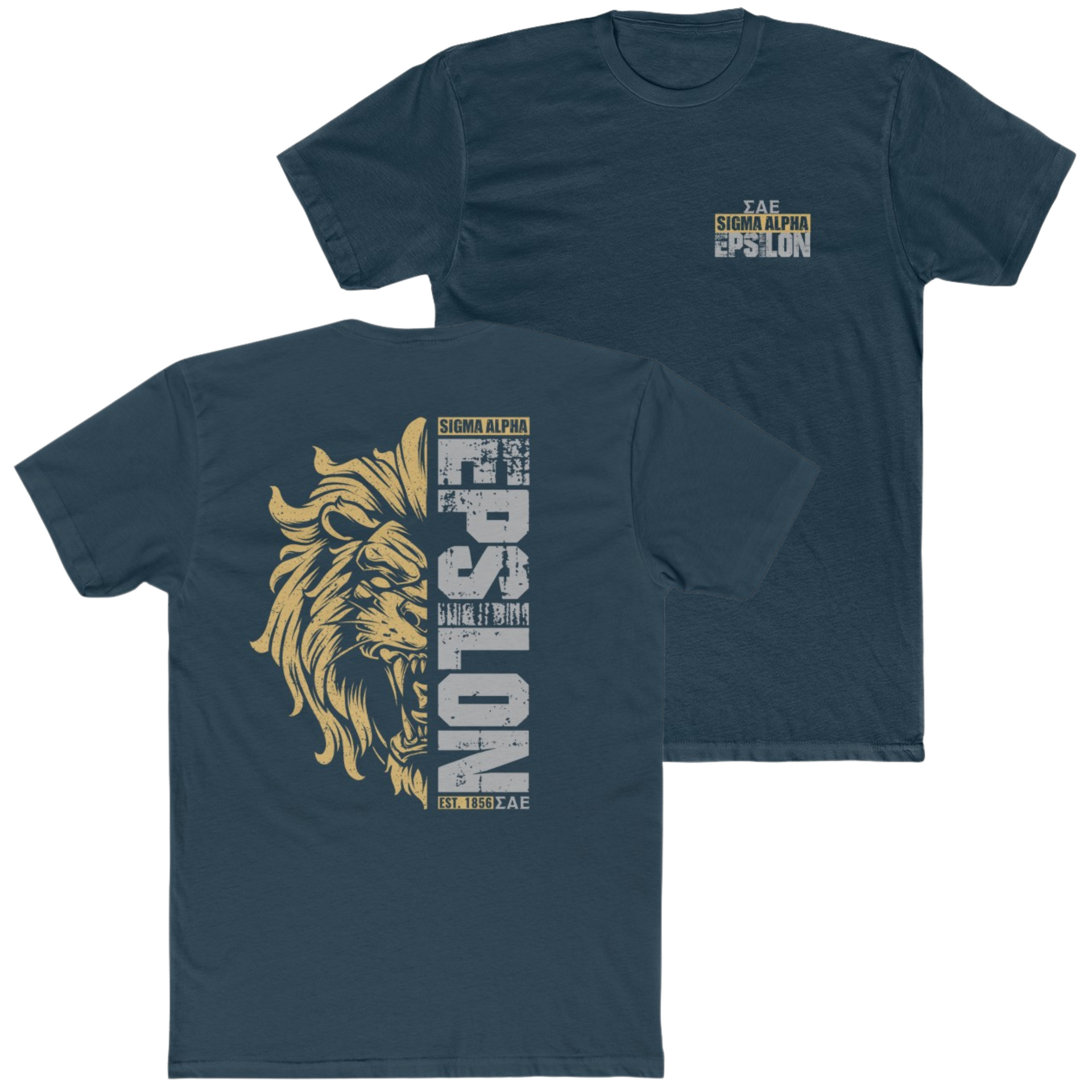 Midnight Navy Sigma Alpha Epsilon Graphic T-Shirt | Lion Hearted | Sigma Alpha Epsilon Clothing and Merchandise