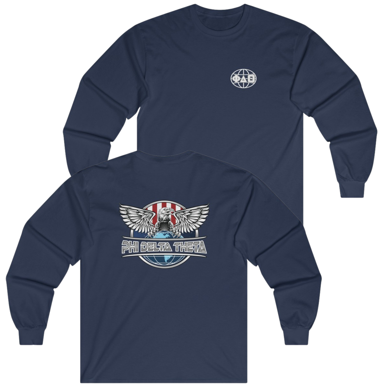 Navy Phi Delta Theta Graphic Long Sleeve | The Fraternal Order | phi delta theta fraternity greek apparel 