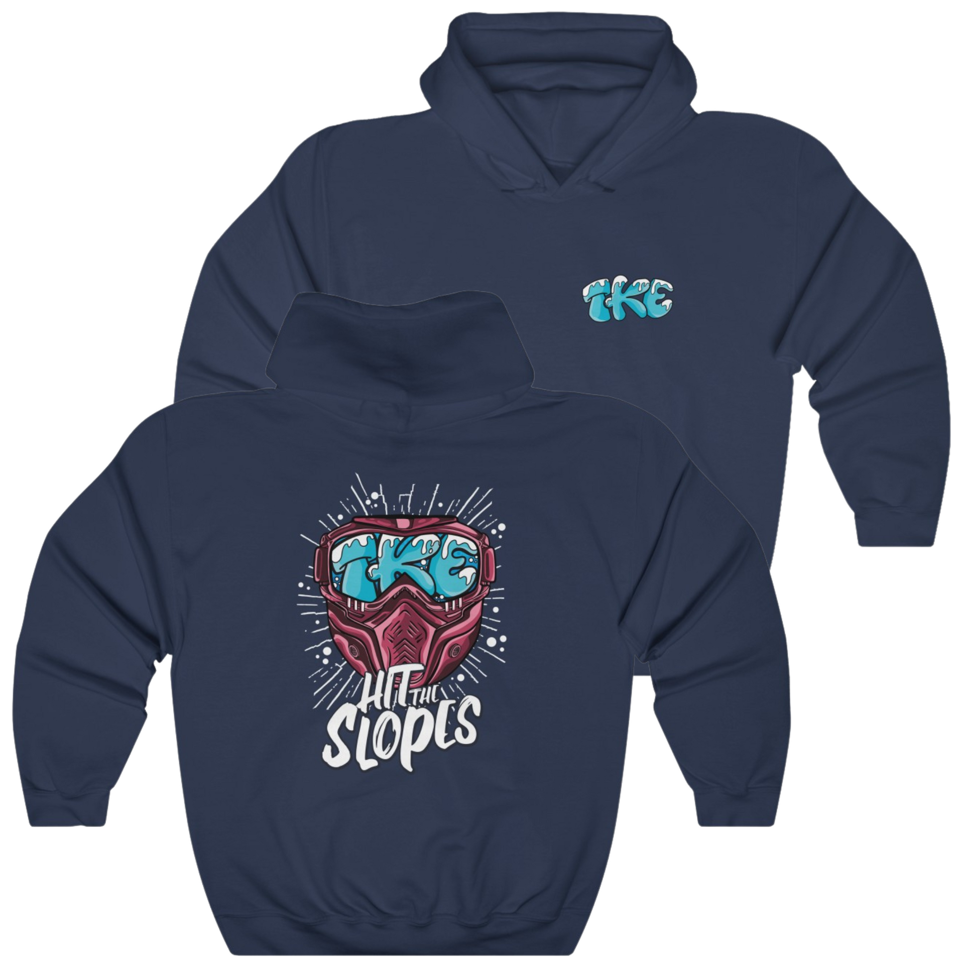 Navy Tau Kappa Epsilon Graphic Hoodie | Hit the Slopes | TKE Clothing and Merchandise 