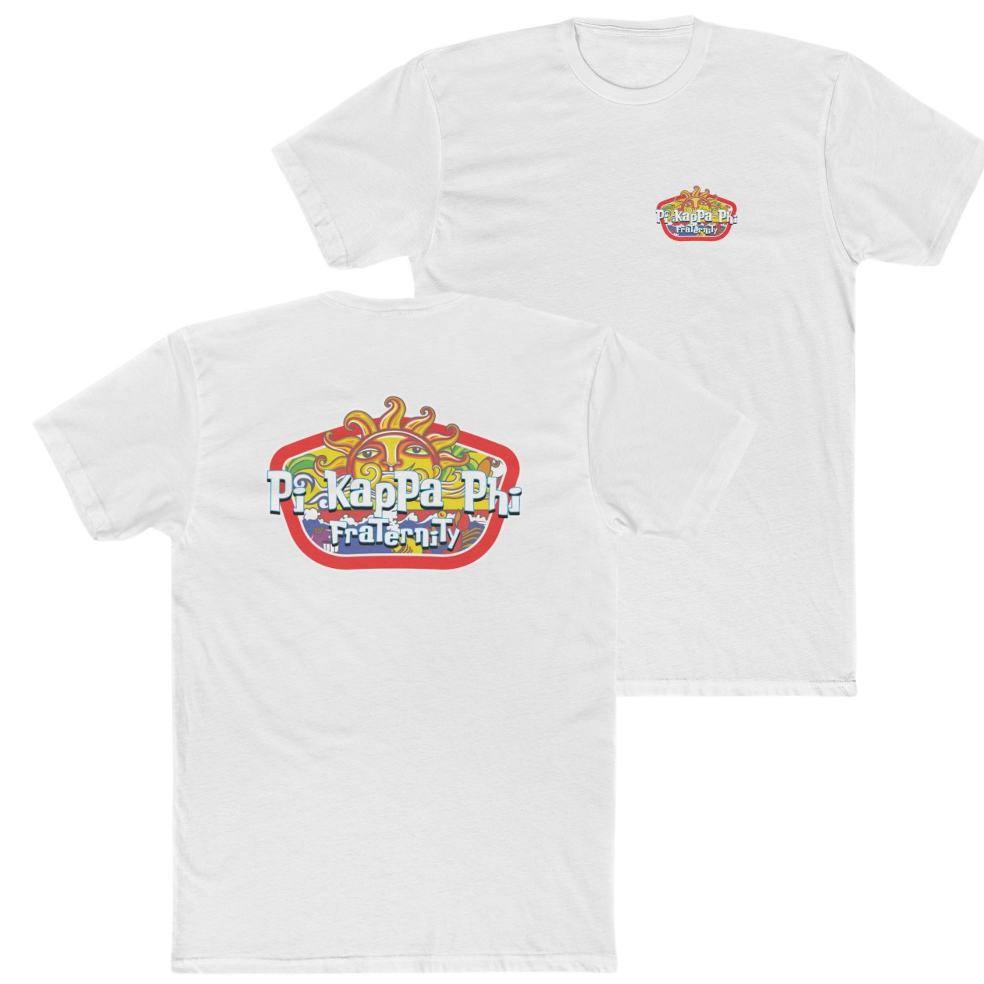 White Pi Kappa Phi Graphic T-Shirt | Summer Sol | Pi Kappa Phi Apparel and Merchandise