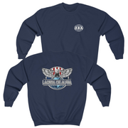 Navy Lambda Chi Alpha Graphic Crewneck Sweatshirt | The Fraternal Order | Lambda Chi Alpha Fraternity Shirt