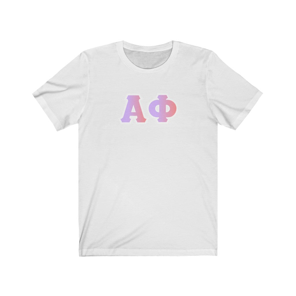 Alpha Phi Printed Letters | Violet Sunrise T-Shirt