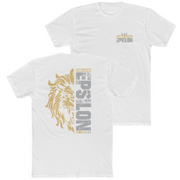 White Sigma Alpha Epsilon Graphic T-Shirt | Lion Hearted | Sigma Alpha Epsilon Clothing and Merchandise