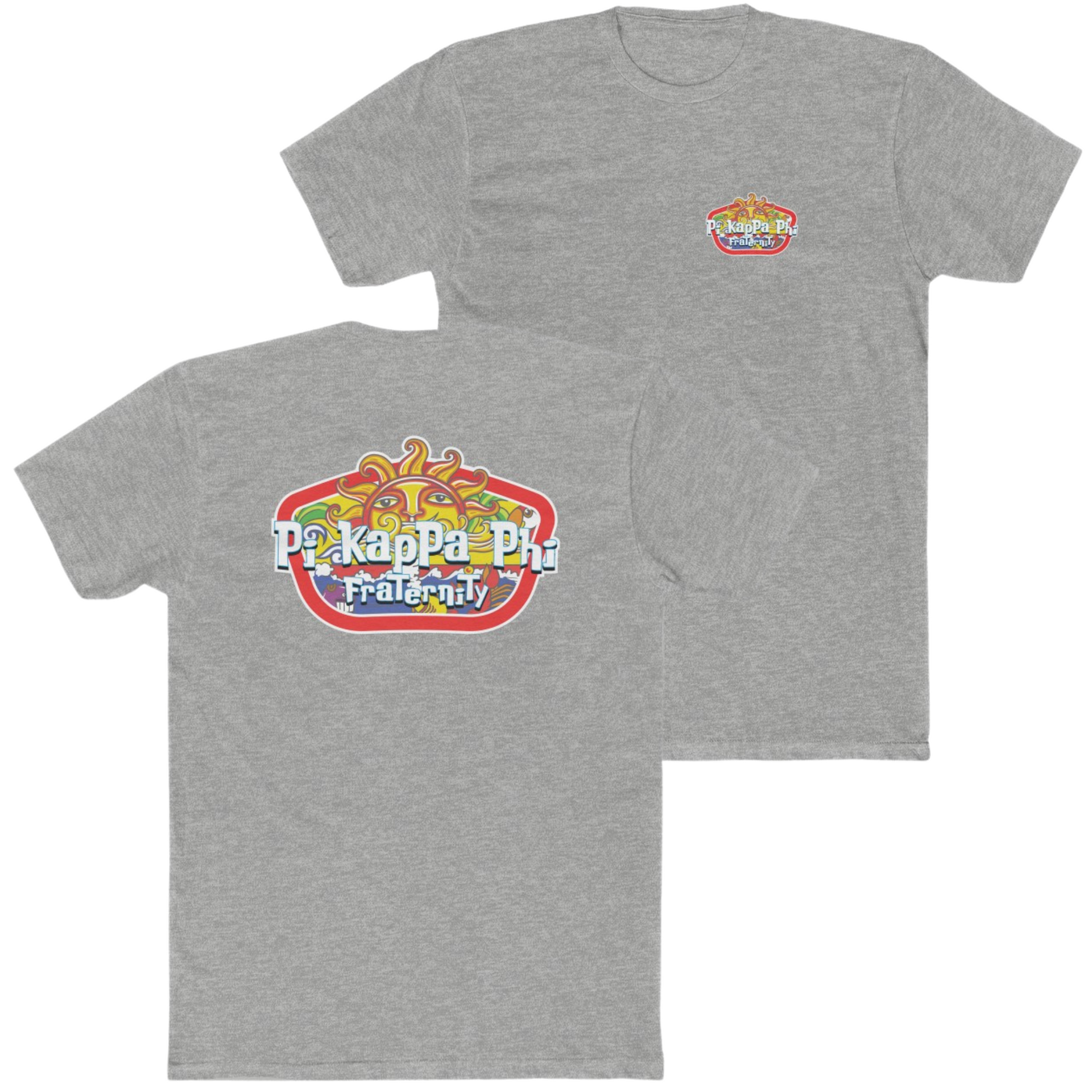 Grey Pi Kappa Phi Graphic T-Shirt | Summer Sol | Pi Kappa Phi Apparel and Merchandise