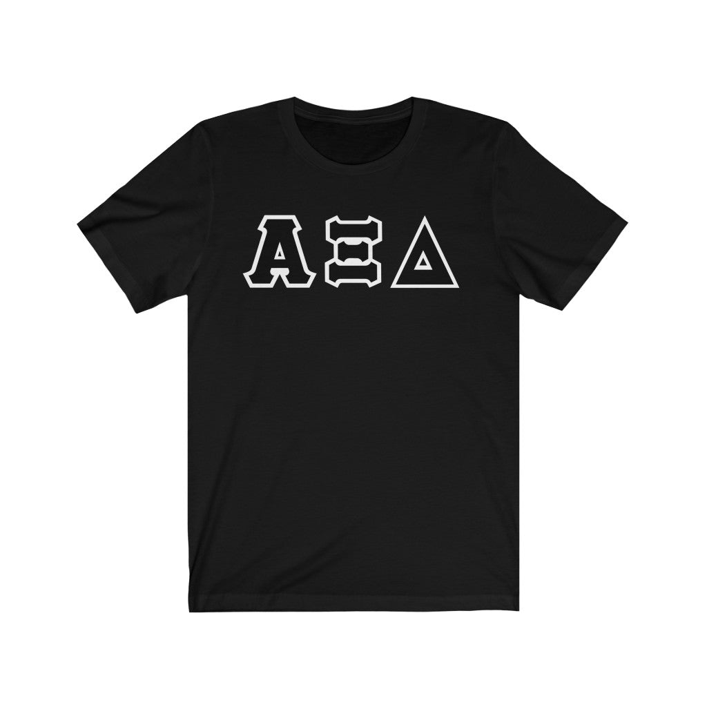 AXiD Printed Letters | Black with White Border T-Shirt