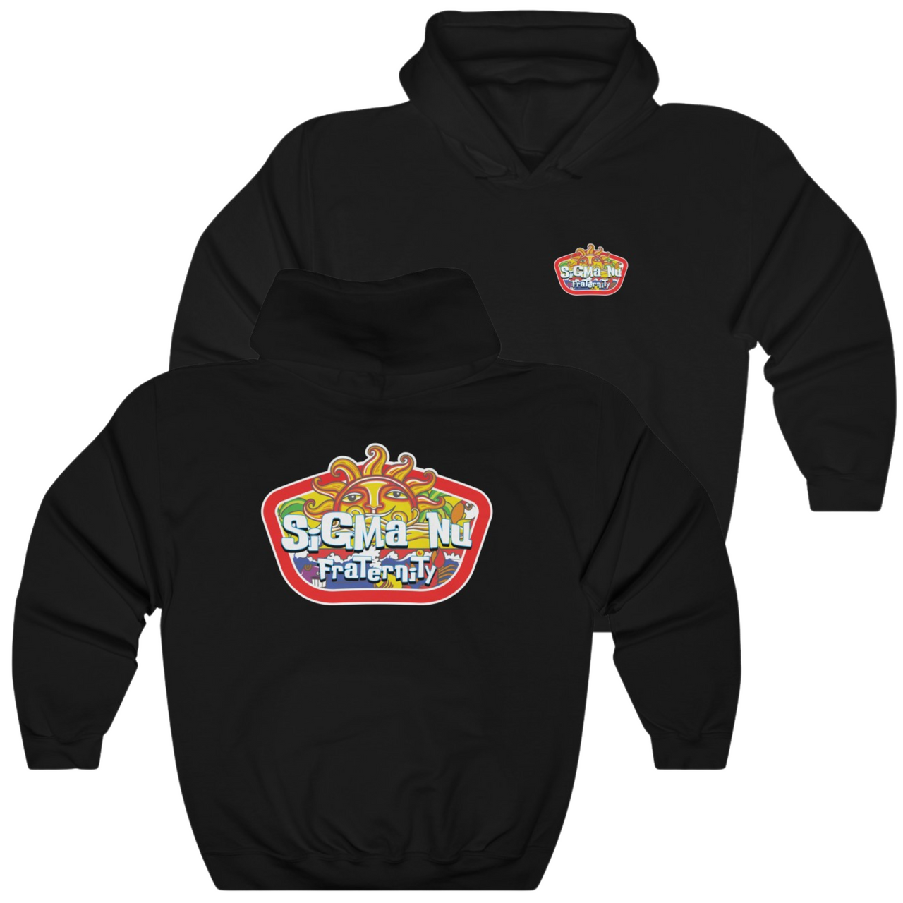Black Sigma Nu Graphic Hoodie | Summer Sol | Sigma Nu Clothing, Apparel and Merchandise 