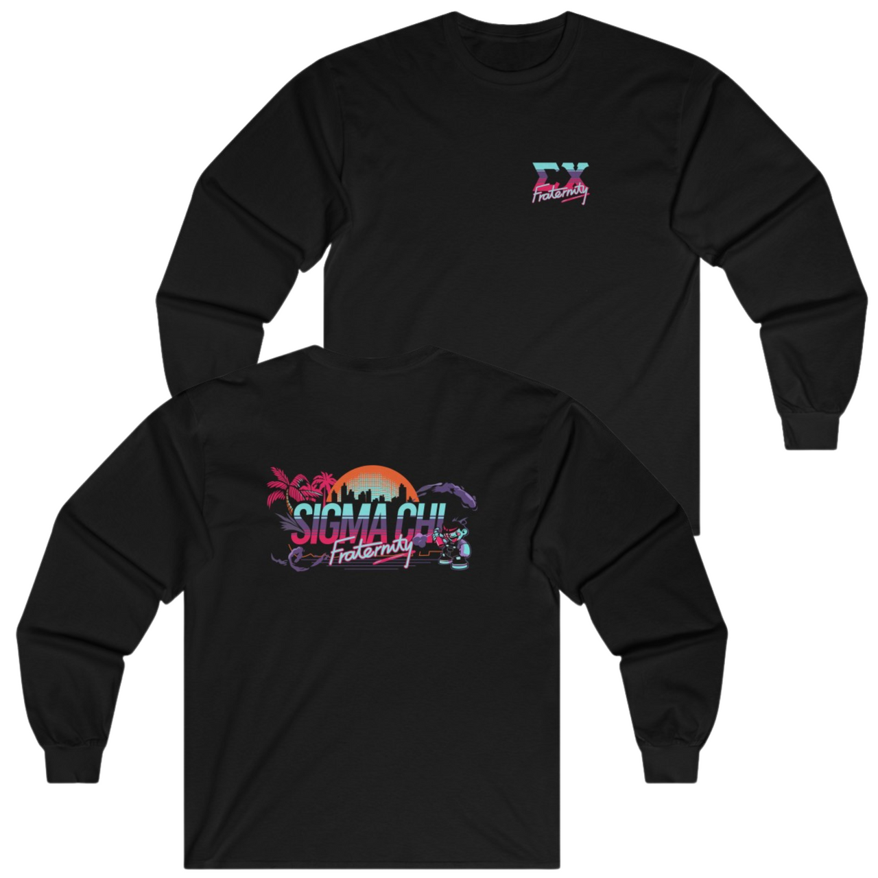 Black Sigma Chi Graphic Long Sleeve | Jump Street | Sigma Chi Fraternity Apparel