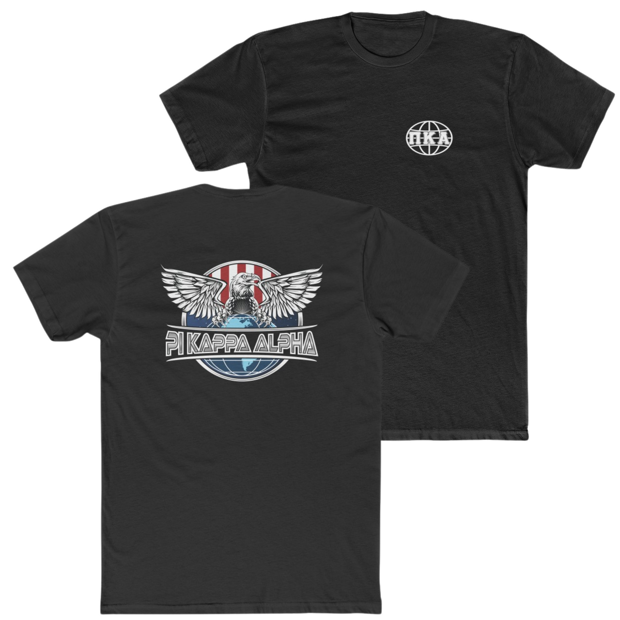 Black Pi Kappa Alpha Graphic T-Shirt | The Fraternal Order | Pi kappa alpha fraternity shirt 