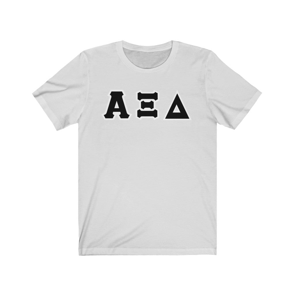 AXiD Printed Letters | Black with White Border T-Shirt