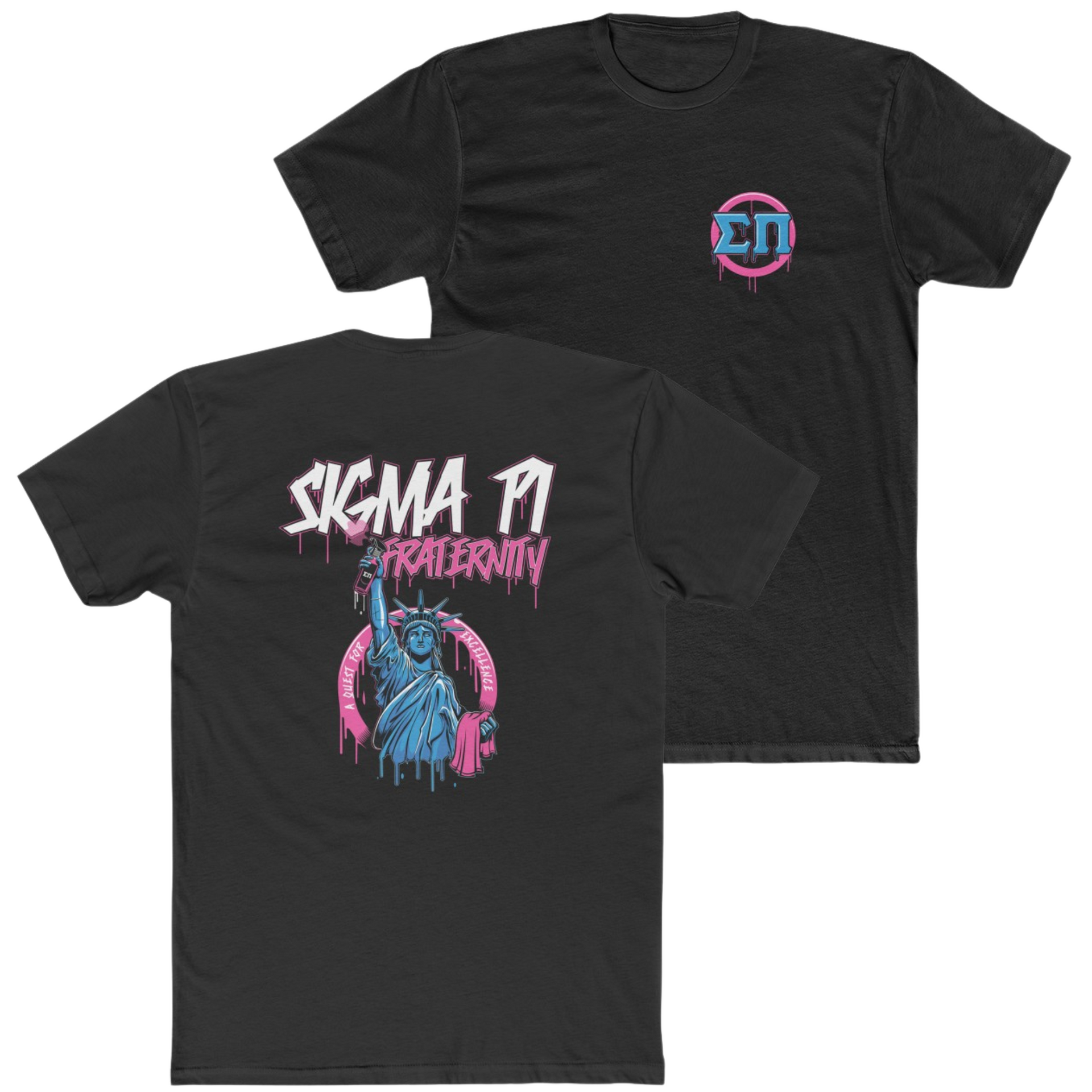 Black Sigma Pi Graphic T-Shirt | Liberty Rebel | Sigma Pi Apparel and Merchandise