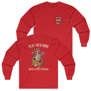 Red Sigma Alpha Epsilon Graphic Long Sleeve | Play Your Odds | Sigma Alpha Epsilon Clothing and Merchandise