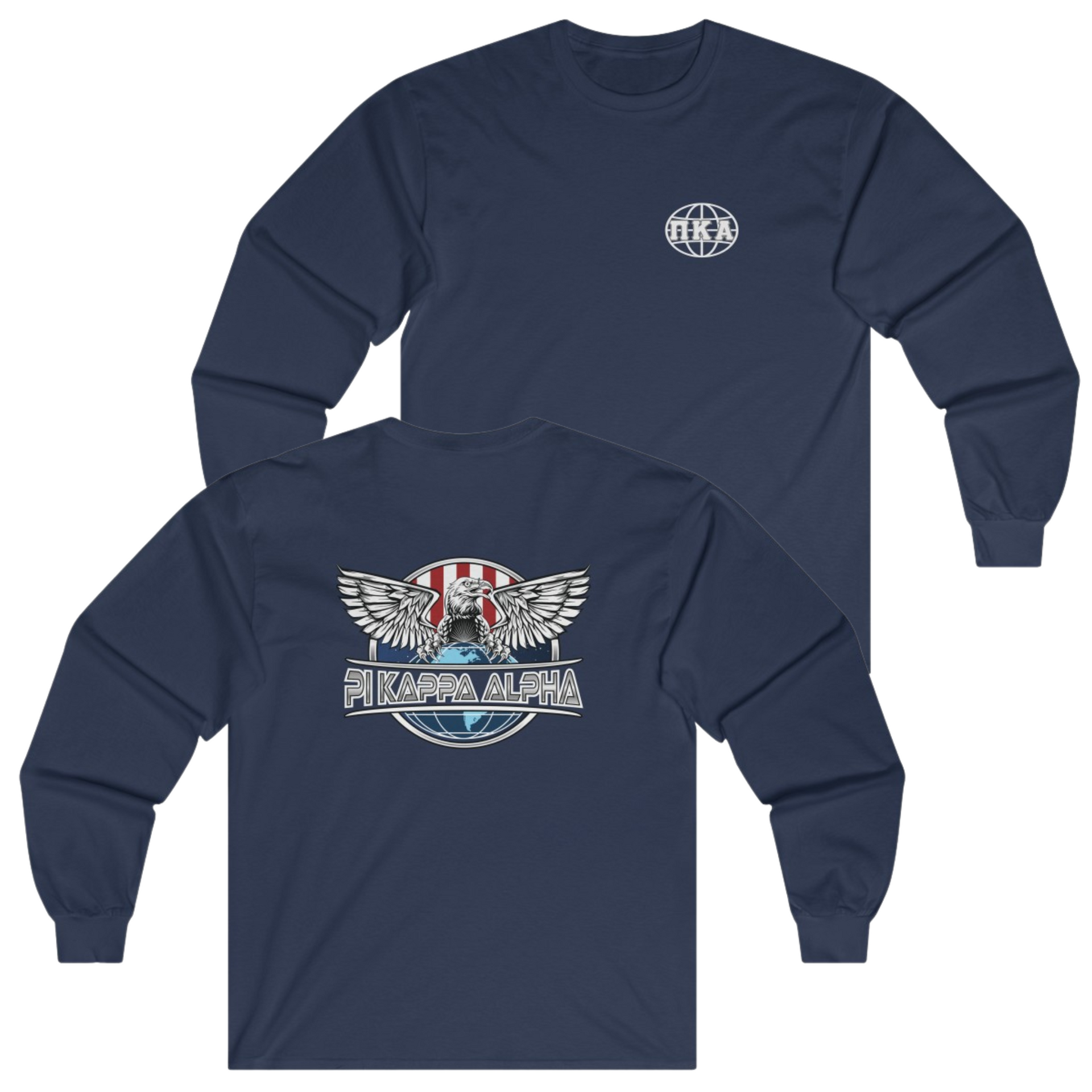 Navy Pi Kappa Alpha Graphic Long Sleeve | The Fraternal Order | Pi kappa alpha fraternity shirt