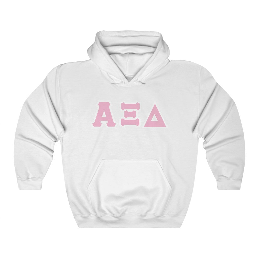 AXiD Printed Letters | Pink Rose with White Border Hoodie