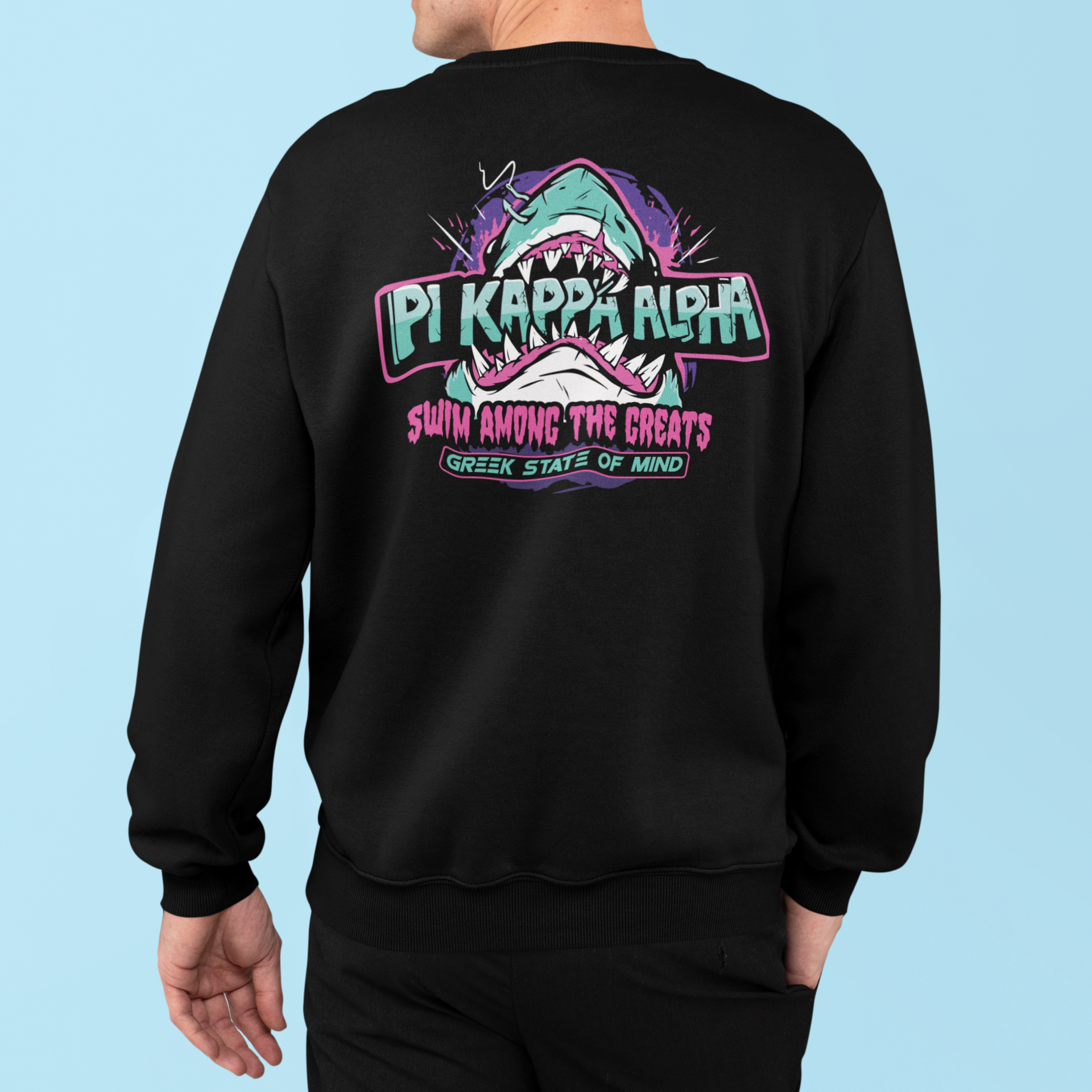 Pi Kappa Alpha Graphic Crewneck Sweatshirt | The Deep End | Pi kappa alpha fraternity shirt model 