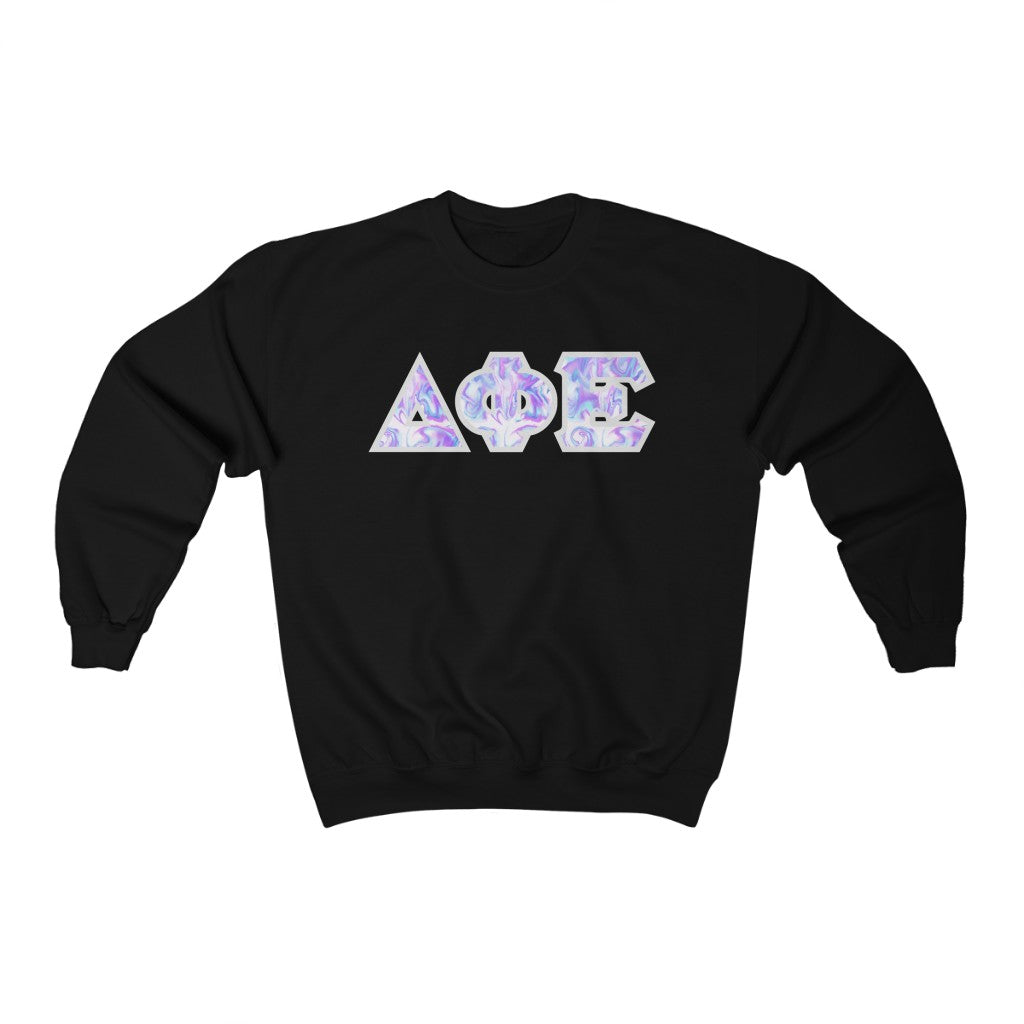 DPhiE Printed Letters | Cotton Candy Tie-Dye Crewneck