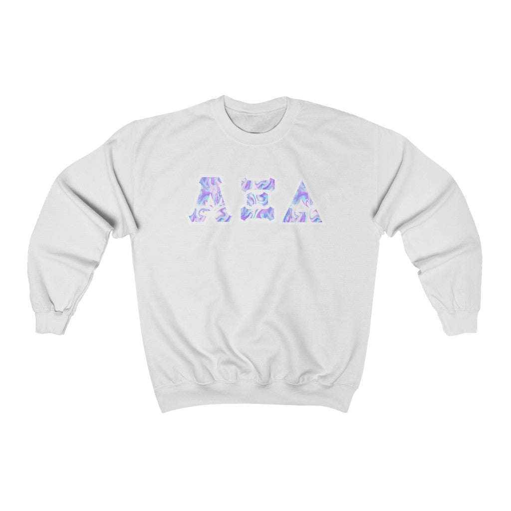 AXiD Printed Letters | Cotton Candy Tie-Dye Crewneck