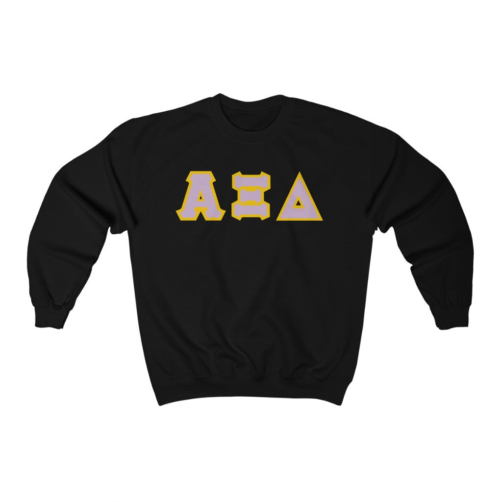 AXiD Printed Letters | Lavender with Gold Border Crewneck